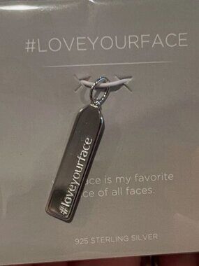 Origami Owl Sterling Silver Dangle Charm Love Your Face NIP Bracelet Charm